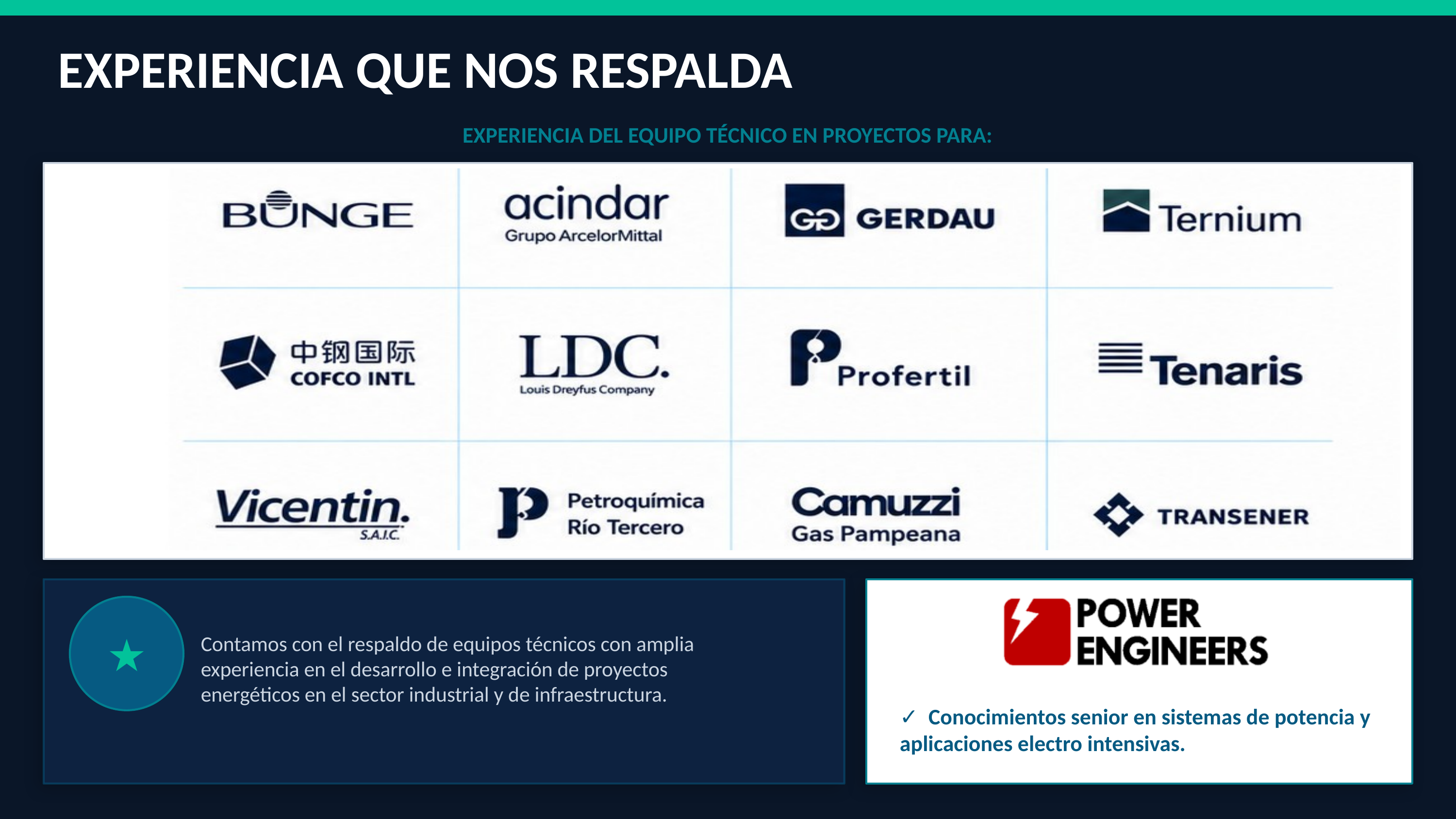 Experiencia que nos respalda